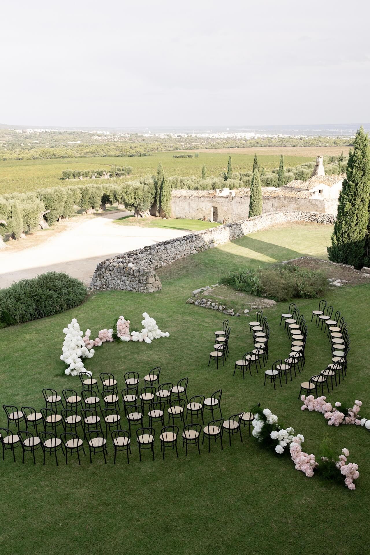 Round Ceremony Setup in Puglia